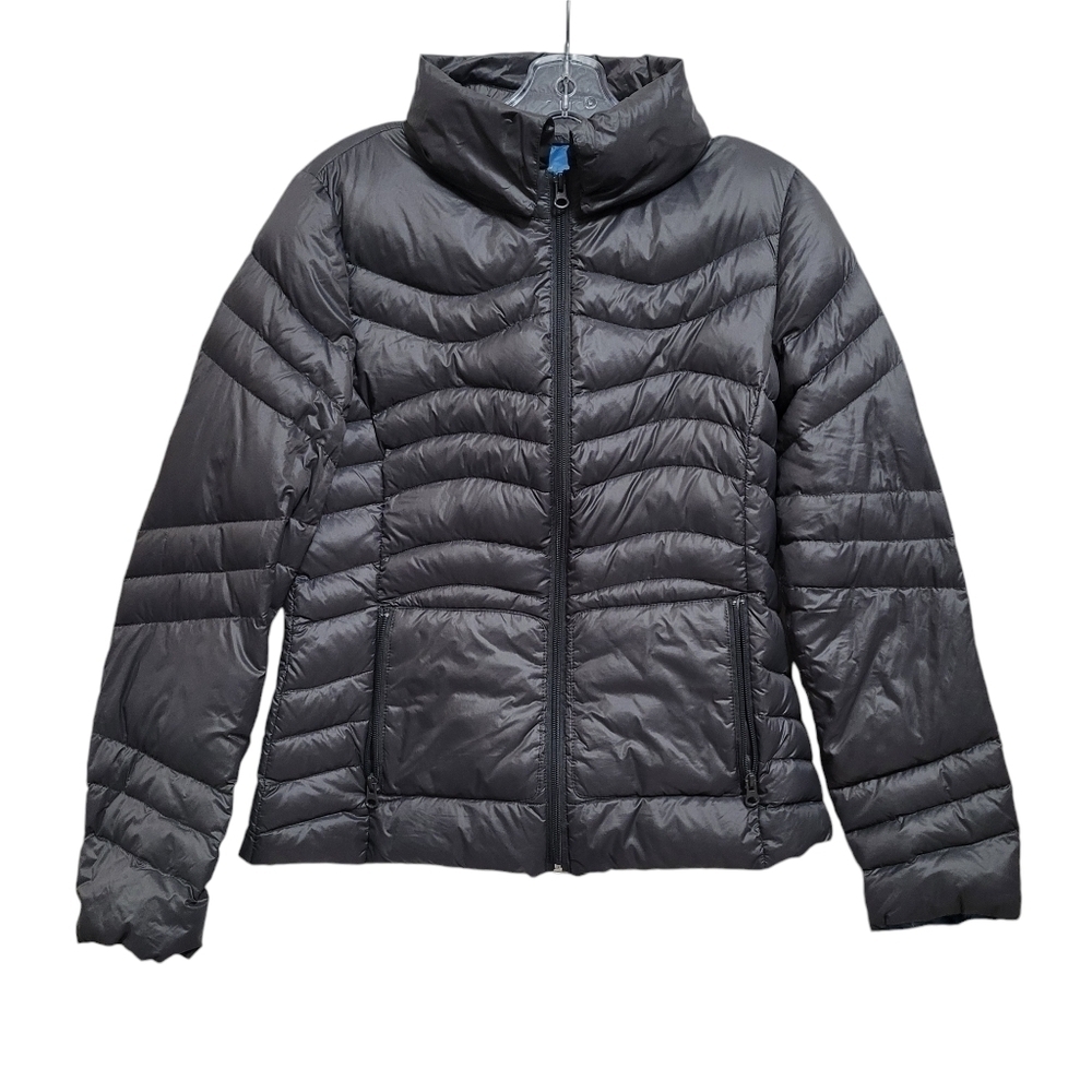 Down Puffer Jacket Gray Lightweight Warm Winter Spring Fall Medium